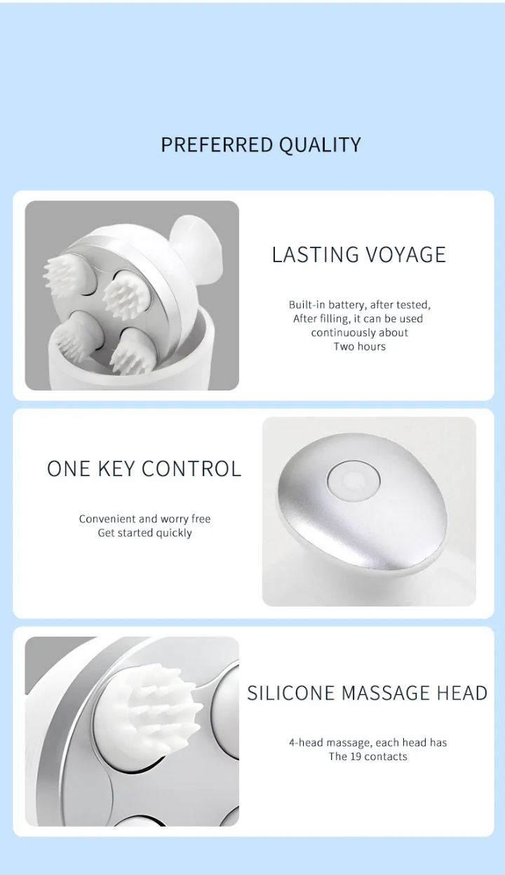 Electric Scalp Massager With 4 Modes