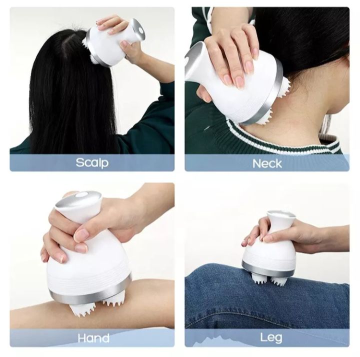 Electric Scalp Massager With 4 Tisir Massager - Head Massager- Full Body,
